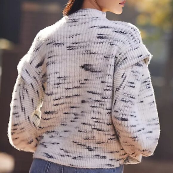 Varley Belgrave Knit Sweater in Egret/Charcoal sz XS - Picture 2 of 6